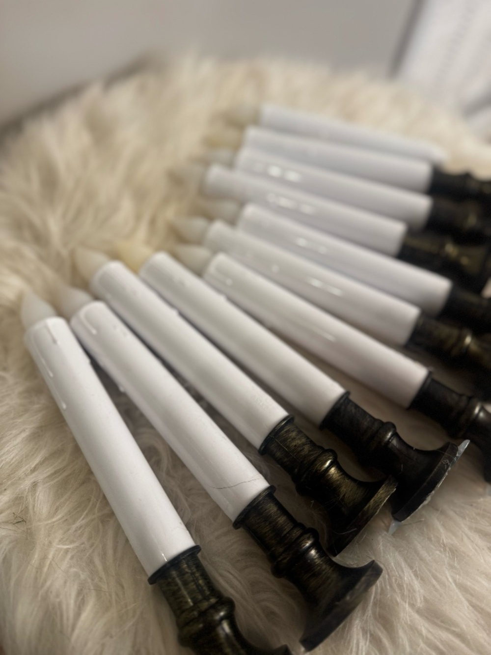 [SET OF 11] Light-Up Window Faux Candles (timers on /off)